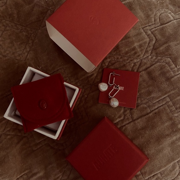 Aurate 14K white gold Earrings - Picture 3 of 4